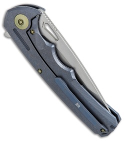 WE Knife Co. 611D Frame Lock Knife Blue Titanium (3.75" Stonewash