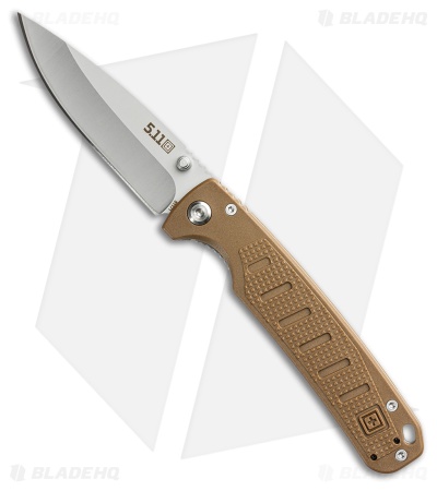 5.11 Tactical Icarus DP Full Liner Lock Knife Tan FRN (3.25" Satin)