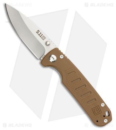 5.11 Tactical Icarus DP Mini Liner Lock Knife Tan FRN (3" Satin)