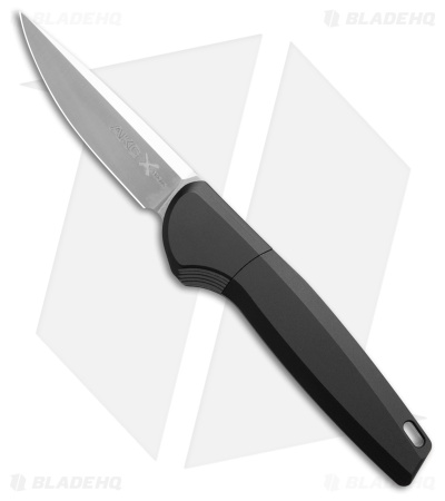 AKC X-Treme Spy Bolster Release Automatic Knife Black Aluminum (2.4" Satin D2)