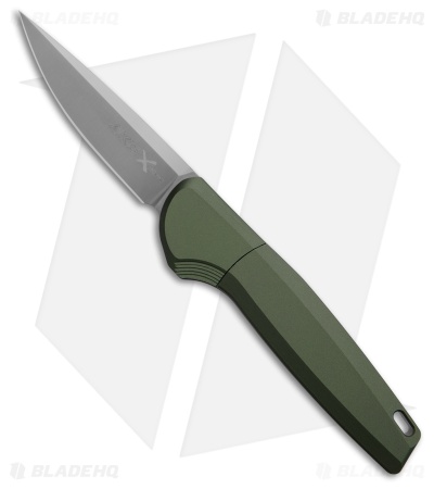 AKC X-Treme Spy Bolster Release Automatic Knife OD Green Al (2.4
