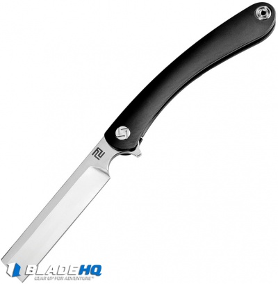 Artisan Cutlery Orthodox Frame Lock Knife Black Ti (3.75" Satin Bohler M390)