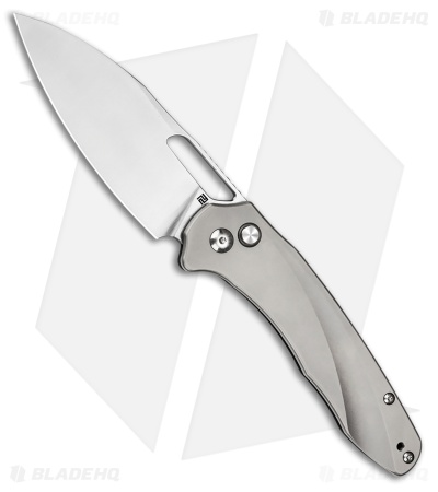 Artisan Cutlery Ornis Button Lock Knife Gray Titanium (3.5" Bead Blast) 1865G-GY