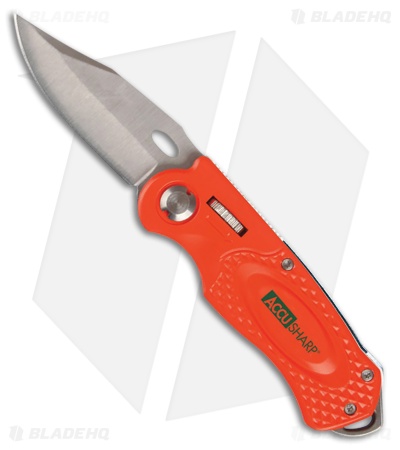 AccuSharp Wheel Lock Sport Knife Orange Aluminum (2.5" Satin)