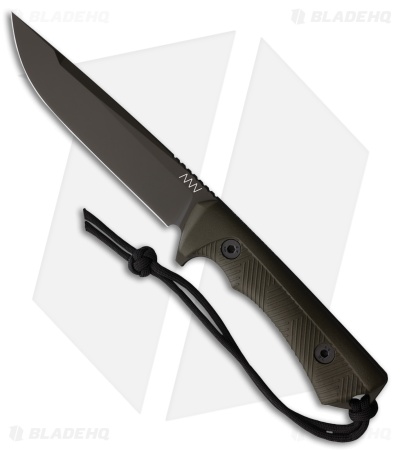 Acta Non Verba Knives P300 Fixed Blade Knife Olive Polymer (5.1" Olive)