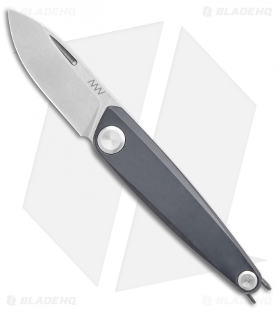 Acta Non Verba Knives Z050 Slip Joint Knife Dark Gray Aluminum (2.6