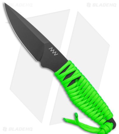 Acta Non Verba P100 Fixed Blade Knife Green Paracord/Blk Kydex (3