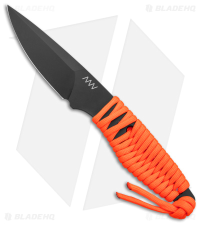 Acta Non Verba P100 Fixed Blade Knife Orange Paracord/Blk Kydex (3