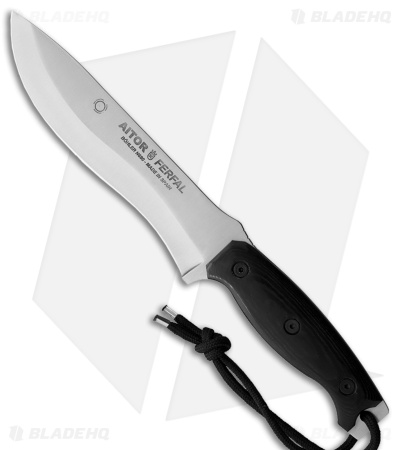 Aitor Ferfal Fixed Blade Knife Black Canvas Micarta (7
