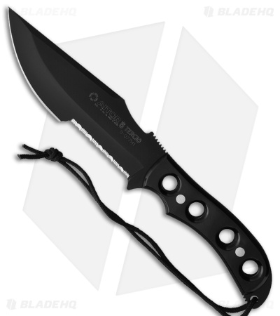 Aitor Tercio Fixed Blade Knife Black Micarta (5.75" Black Serrated)