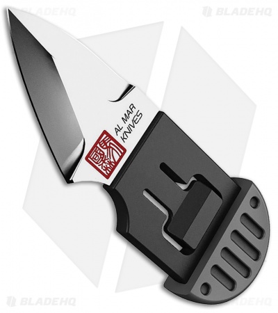 Al Mar Stinger Keychain Fixed Blade Knife Gray/Black (1.3" Satin) AMK1001GYBKBL