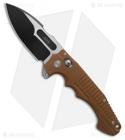 Andre de Villiers Tactical Bull Shark Bar Lock Knife Tan G-10 (4.125" Black)