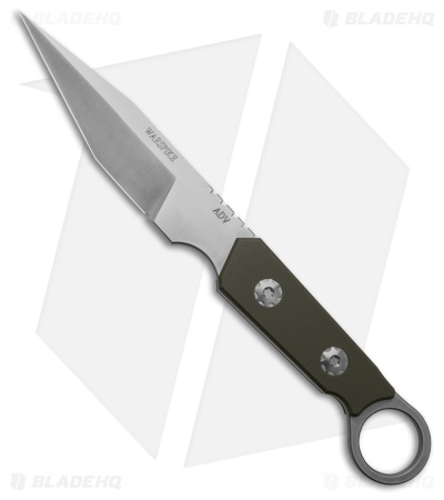 AdV Tactical Warspike Fixed Blade Knife OD Green G-10 (4