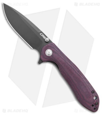 CJRB Scoria Liner Lock Knife Burgundy Micarta (3.5