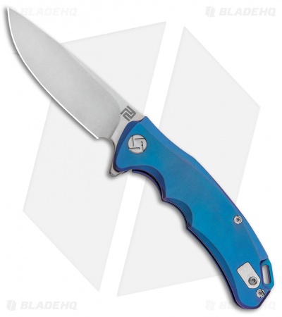 Artisan Cutlery Tradition Frame Lock Knife Blue Titanium (3" Stonewash)