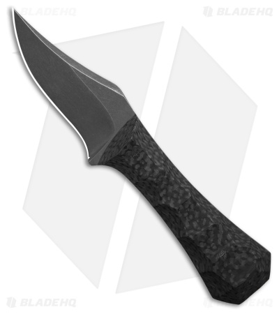 Auxiliary Manufacturing Pocket Bowie Fixed Blade Knife Black G-10 (2.75" Black)