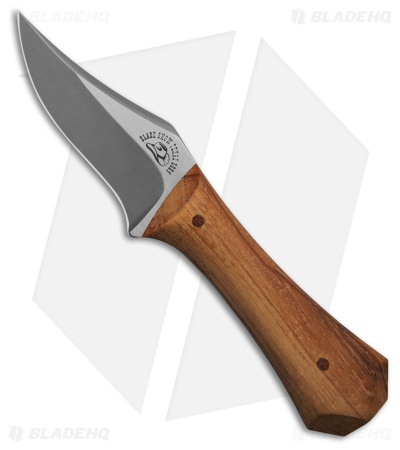 Auxiliary Manufacturing Pocket Bowie Fixed Blade Knife Brown Wood (2.75" SW)