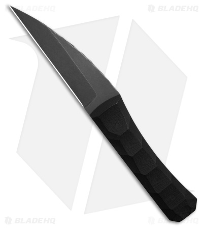 Auxiliary Manufacturing Rev Fixed Blade Knife Black G-10 (4" Black SW)