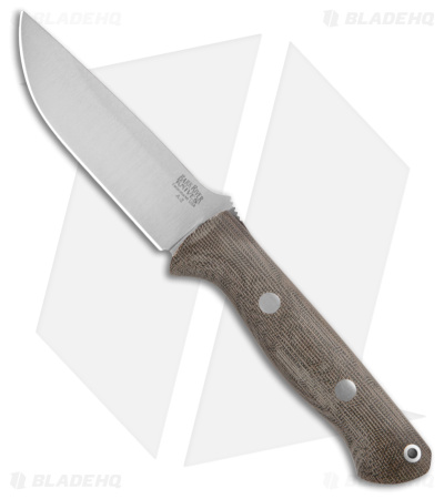 Bark River Knives Bravo 1 Fixed Blade Green Canvas Matte (4.25" Satin A-2)