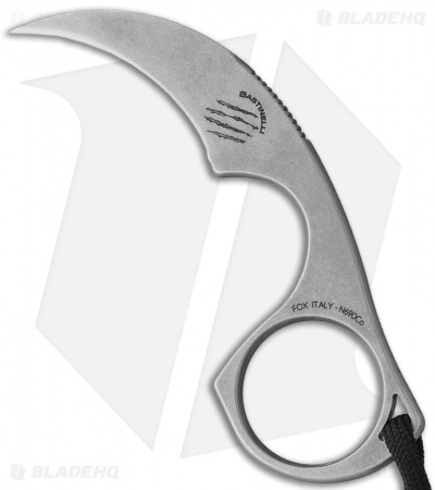 Bastinelli Creations Diagnostic Karambit Fixed Blade Knife w/Lanyard (1.5" SW)