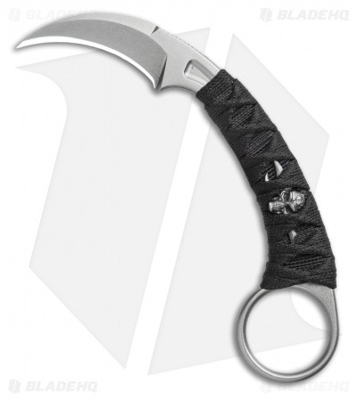 Bastinelli PiKa Picoeur Karambit Fixed Blade Knife Wrapped w/ Menuki (1" SW)