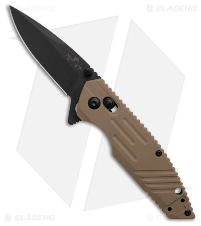 Bear Ops Rancor Black Slide Lock Knife Tan Zytel (2.8" Black)