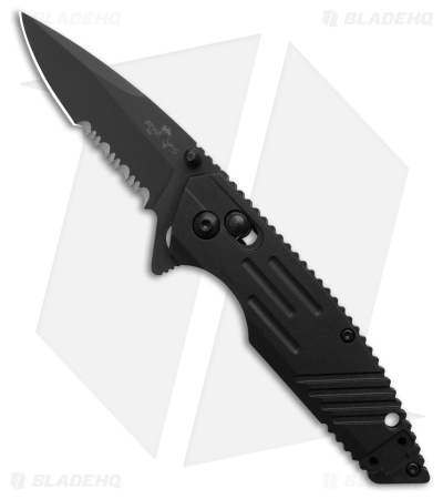 Bear OPS Rancor IX Slide Lock Knife Black Zytel (3" Black Serrated)