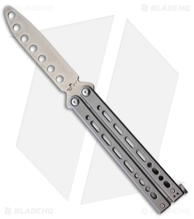 Bear and Son BearSong VIII Trainer Butterfly Knife Gray Steel (4.5