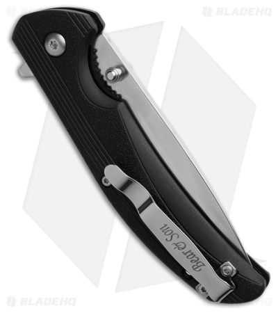 Bear & Son Sideliner Liner Lock Knife Black (Sat) - Blade HQ