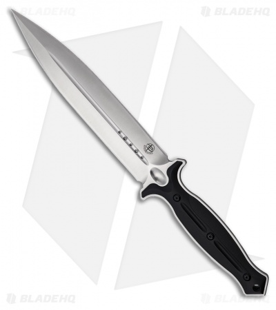 Begg Knives Filoso Dagger Fixed Blade Knife Black Polymer (8" Satin)