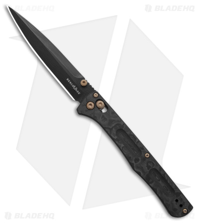 Benchmade Gold Class Fact AXIS Lock Knife Camo FatCarbon (3.95" Black Damascus)