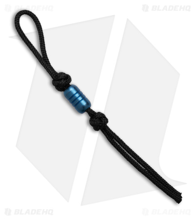 Benchmade Lanyard Black w/ Sapphire Blue PVD Steel Bead