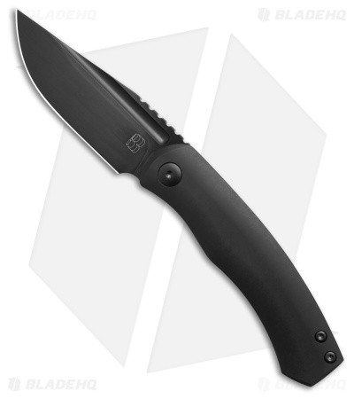 BergBlades Alpha Frame Lock Knife Black DLC Titanium (3.75" Black DLC)