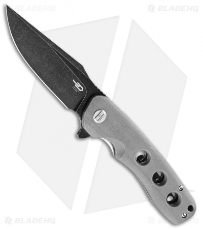 Bestech Knives Arctic Liner Lock Knife Gray G-10 (3.5" Black) BG33C-2
