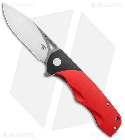 Bestech Knives Airstream Liner Lock Knife Red/Black G-10 (3.75
