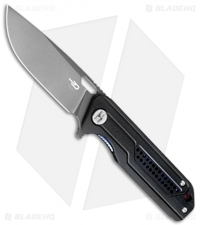 Bestech Knives Circuit Liner Lock Knife Black G-10 (3.25" Gray) BG35A-2