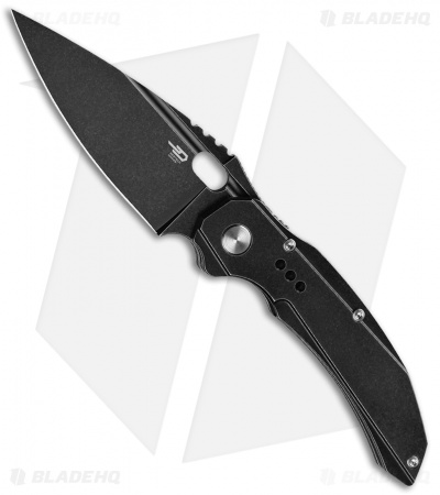 Bestech Knives Exploit Frame Lock Knife Black Titanium (3.5" Black SW) BT2005C