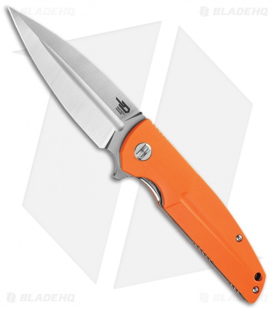 Bestech Knives Fin Liner Lock Knife Orange G-10 (3.6
