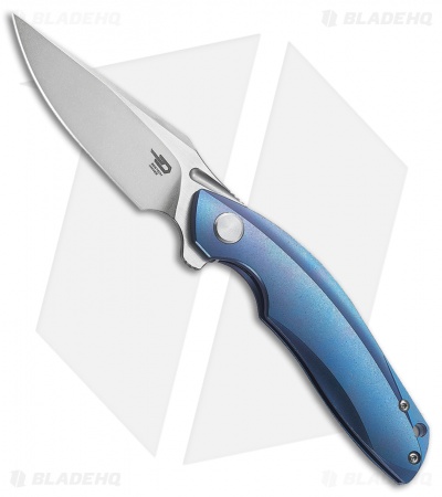 Bestech Knives Ghost Frame Lock Knife Blue Titanium (3.6" Stonewash) BT1905B