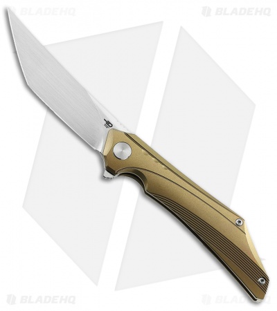 Bestech Knives Kamoza Frame Lock Knife Gold Ti (3.5