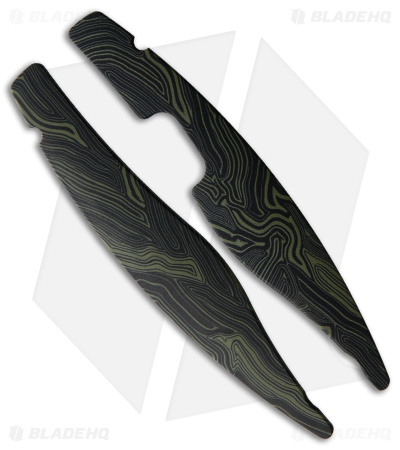 Bestech Knives Predator Replacement Inlay Set (Black/Green G-10)
