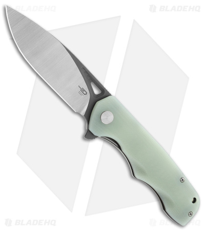 Bestech Knives Airstream Liner Lock Knife Jade G-10 (3.75" Two-Tone D2)