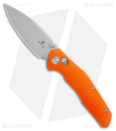 Bestechman Ronan Bar Lock Knife Orange G-10 (3.25" Stonewash)