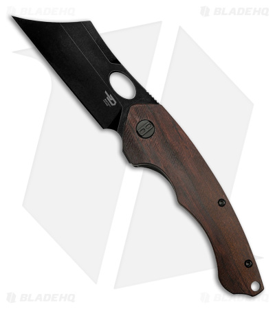 Bestech Knives Skirmish Liner Lock Knife Ironwood (3.25" Black SW) BTKL06D