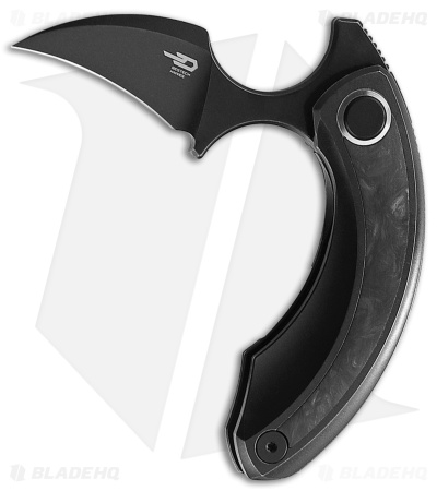 Bestech Knives STRELIT Frame Lock Knife Black Titanium/CF (2.2" Black)