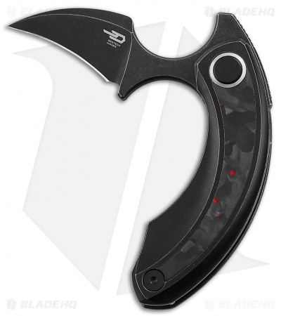 Bestech Knives STRELIT Frame Lock Knife Titanium Blue Carbon Fiber (2.2" SW)