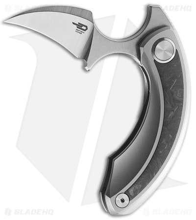 Bestech Knives STRELIT Frame Lock Knife Titanium Gray Carbon Fiber (2.2" SW)