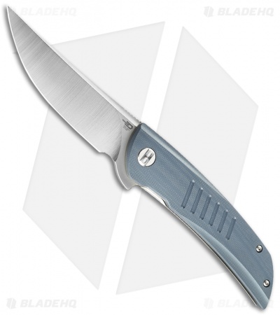 Bestech Knives Swift Liner Lock Knife Gray G-10 (3.5" Satin D2) BG30E