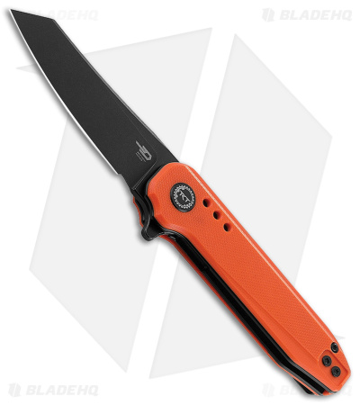 Bestech Knives Syntax Liner Lock Knife Orange G-10 (2.8" Black SW 14C28N) BG40C