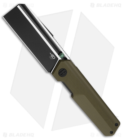 Bestech Knives Ostap Hel Tardis Liner Lock Knife OD Green G-10 (3" 2-T Blk/Sat)